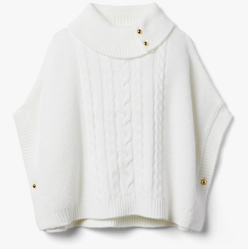 Janie and Jack Girl's Sweater‎ Cape (Little Kids/Big Kids), White 5
